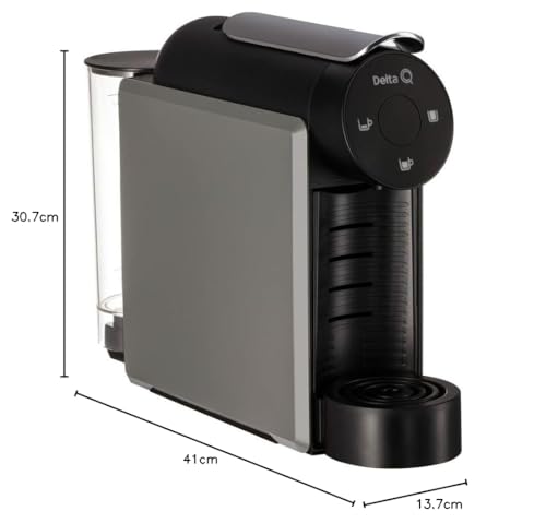 Cafetière à capsules compacte 19 bars, expresso rapide, design moderne gris