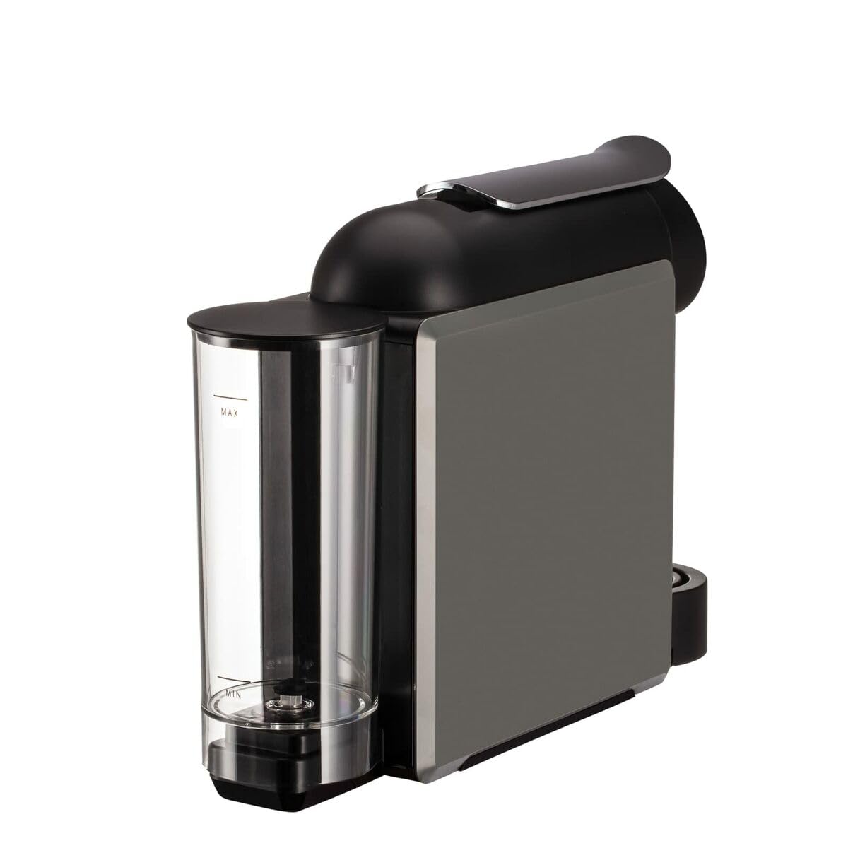 Cafetière à capsules compacte 19 bars, expresso rapide, design moderne gris
