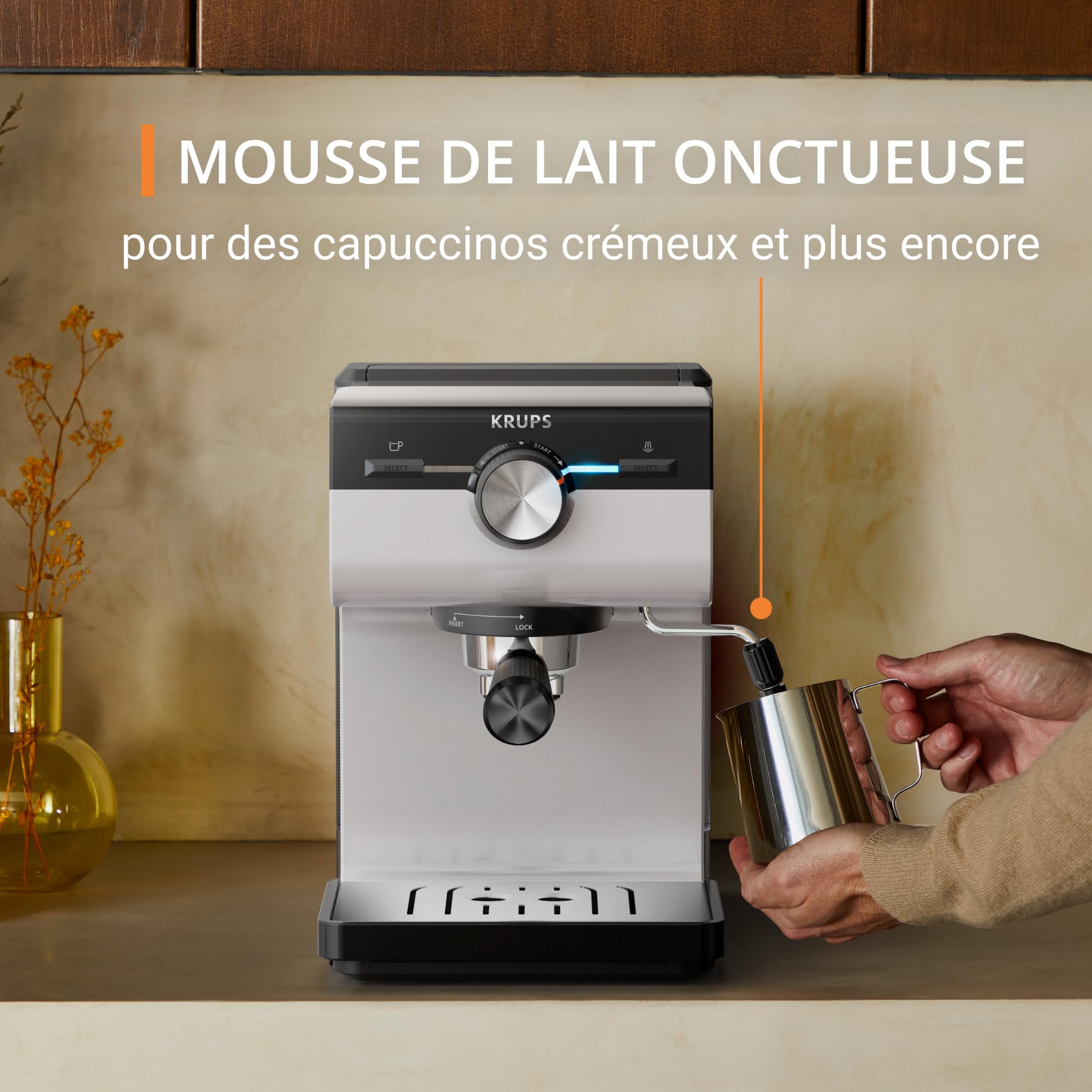 Machine espresso manuelle, Qualité Barista, Espresso et Cappuccinos, XP381B10